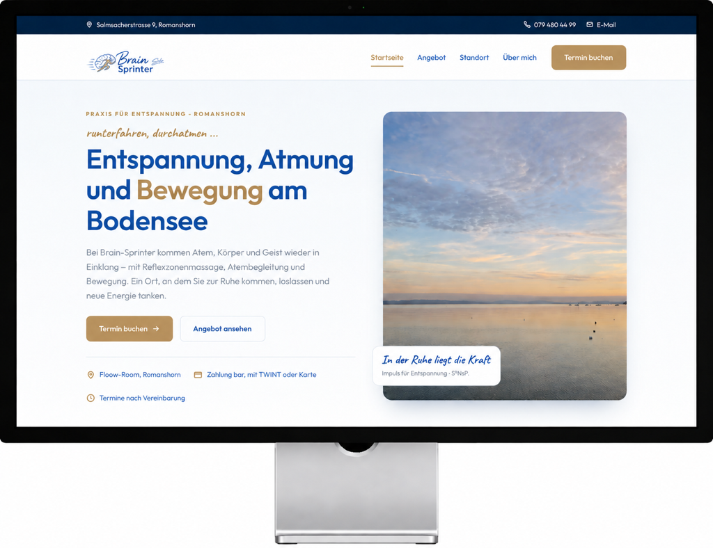 Brain-Sprinter Praxis-Website für Entspannung, Atmung und Bewegung am Bodensee