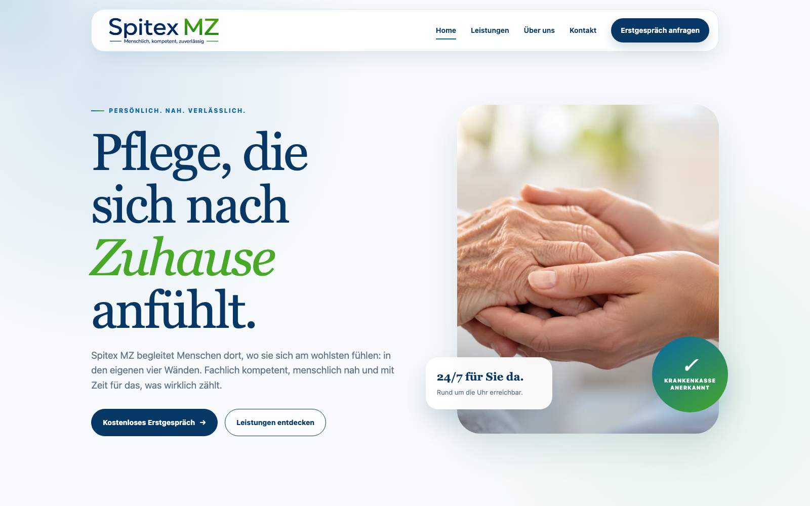 Startseite von Spitex MZ